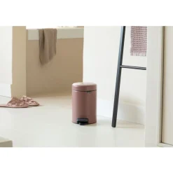 Brabantia NewIcon pedaalemmer 3 liter met kunststof binnenemmer Satin Taupe