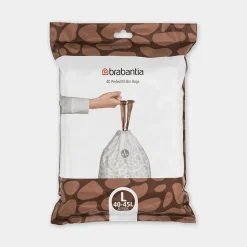 Brabantia PerfectFit afvalzakken met trekbandsluiting, dispenser pack Code L, 40-45L, 40 stuks / pcs