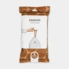 Brabantia PerfectFit afvalzakken met trekbandsluiting, dispenser pack Code X, 10-12L, 40 stuks / pcs
