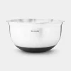 Brabantia Profile Mengkom met antislip bodem 1,0L - Matt Steel / Black