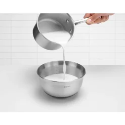 Brabantia Profile Mengkom met antislip bodem 1,0L - Matt Steel / Black