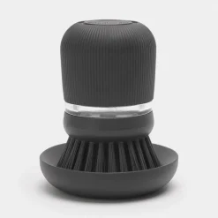 Brabantia Sink Side afwasborstel met zeepreservoir Dark Grey