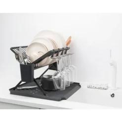 Brabantia Sink Side inklapbaar afdruiprek Dark Grey