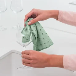Brabantia SinkSide schoonmaakdoekjes microvezel 30 x 30 cm, set van 3 Jade Green