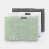 Brabantia SinkSide sponsdoekjes microvezel 16 x 22 cm, set van 3 Light Grey, Dark Grey, Jade Green