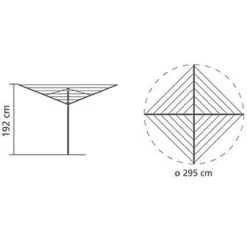 Brabantia Topspinner met grondanker 60M