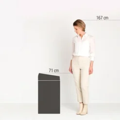 Brabantia Touch Bin afvalemmer 60 liter Platinum / Matt Steel Fingerprint Proof