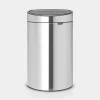 Brabantia Touch Bin afvalemmer 40 liter met kunststof binnenemmer Matt Steel Fingerprint Proof