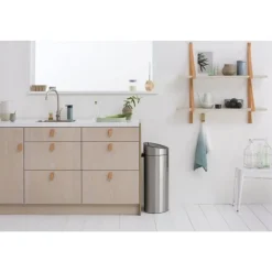Brabantia Touch Bin afvalemmer 40 liter met kunststof binnenemmer Matt Steel Fingerprint Proof