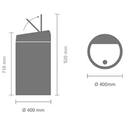 Brabantia Touch Bin afvalemmer 60 liter Matt Black