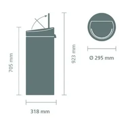 Brabantia Touch Bin New 30L Wit