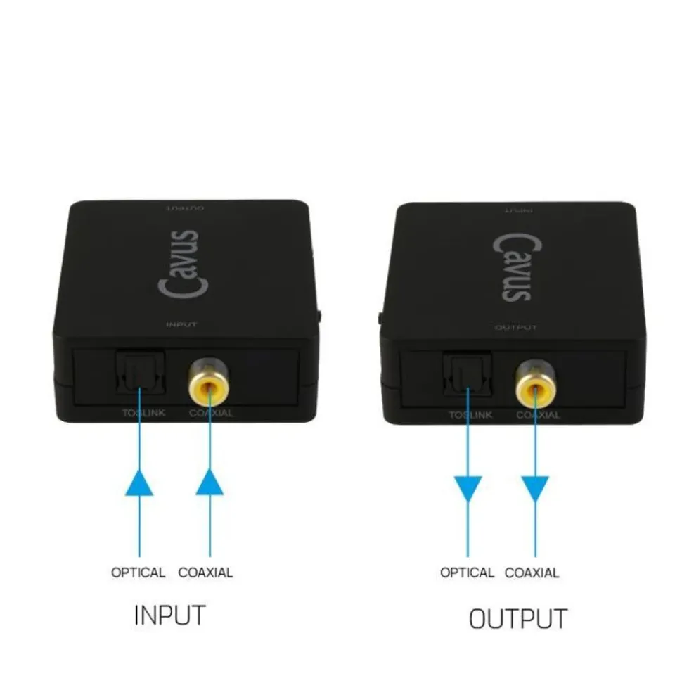 Cavus Audio converter digitaal 2-weg Toslink/Coaxiaal