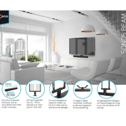 Cavus Soundbar Frame voor Sonos Beam Zwart