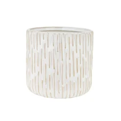 Cosy @ Home Bloempot Rain Greige 13,5x13,5xh12,5cm C Ilindrisch Aardewerk