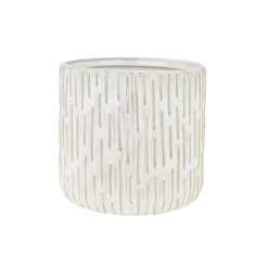 Cosy @ Home Bloempot Rain Greige 11,5x11,5xh11,5cm C Ilindrisch Aardewerk