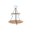 Cosy @ Home ETAGERE STAR  ZWART 37X37XH46,5CM HOUT