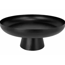 Cosy @ Home Plateau Op Voet Zwart 24,5x24,5xh17,5cm Metaal