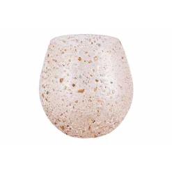 Cosy @ Home Theelichthouder Bubbly Transparant 10x10 Xh10cm Rond Glas