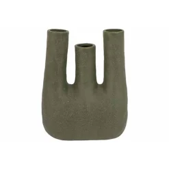 Cosy @ Home Vaas 3 Necks Groen 12,7x7,1xh15cm Andere  Dolomiet