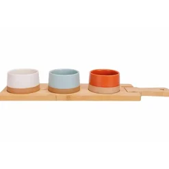 Cosy & Trendy Dela Aperoset 4pcs - Serveerplank 48x12 Cm + 3x Bowl D9,5x5,5cm