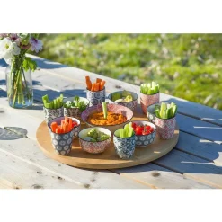 Cosy & Trendy Delirio 14-dlg Draaischotel D40cm Bamboe Bowl 6x 9x4,8 - 6x 5,6x6,7 - 1x 15x4,8