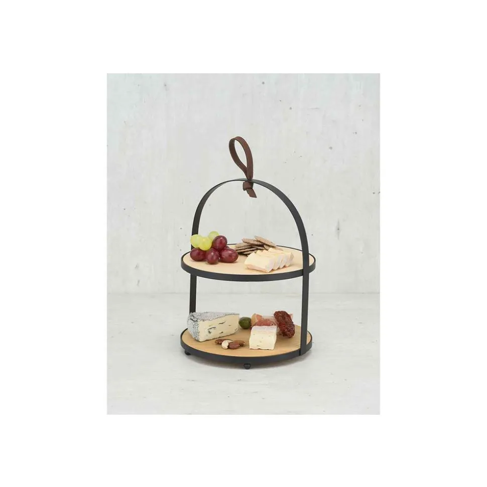 Cosy & Trendy Etagere Bamboe Met Metalen Houder D20,5xh26cm