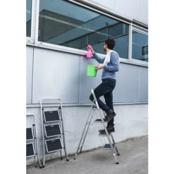 Cosy & Trendy Factotum Keukenknecht 3 Treden Anti-slip Aluminium - Max 150kg - H69cm