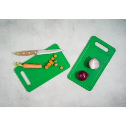 Cosy & Trendy Fresco Snijplank Set2 Groen 25x14xh,6cm  Rechthoek Met Sapgeul Pp