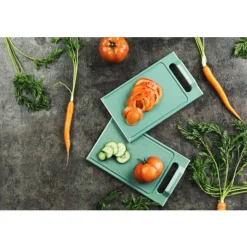 Cosy & Trendy Fresco Snijplank Set2 Pastelgroen  25x15xh1,7cm Kunststof