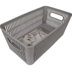 Cosy & Trendy Hozon Opbergmand Grijs 3,8l Stapelbaar & Nestbaar 16.5x29xh11.5cm