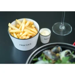 Cosy & Trendy Hrc Potje Met Tekst 'frietjes' D13xh7.5 Cm