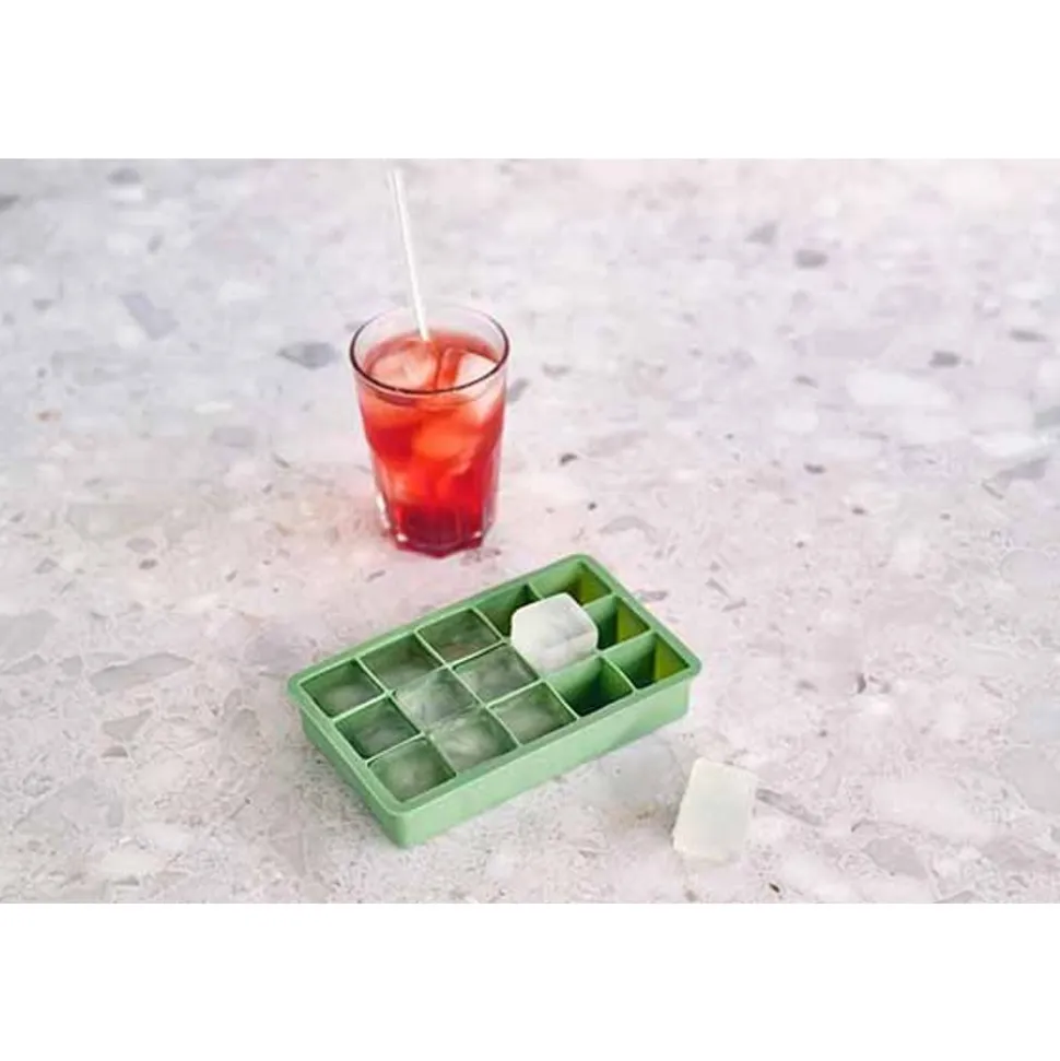 Cosy & Trendy Ijsblokvorm Silicone Groen 15 Blokjes 18,3x11,5xh3,5cm