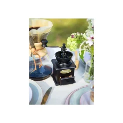 Cosy & Trendy Koffiemolen Retro Zwart Hout 9.5x9.5x20cm