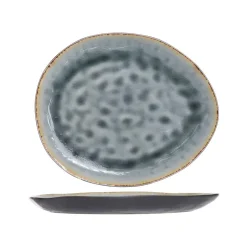 Cosy & Trendy Laguna Blue-grey Plat Bord 27x23cm Ovaal