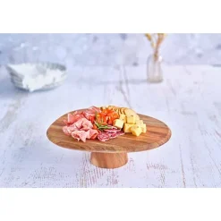 Cosy & Trendy Presentatiebord Ovaal 30x25cm Op Voet Acacia