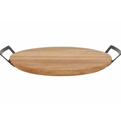 Cosy & Trendy Presentatiebord Rond Acacia D30cm Met Handvaten