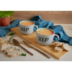 Cosy & Trendy Soup Grey Beker 'soup' D11xh8,5cm 51cl