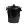 Cosy & Trendy Vuilbak Met Deksel Zwart 80l 62x54xh72cm 62x54xh72cm