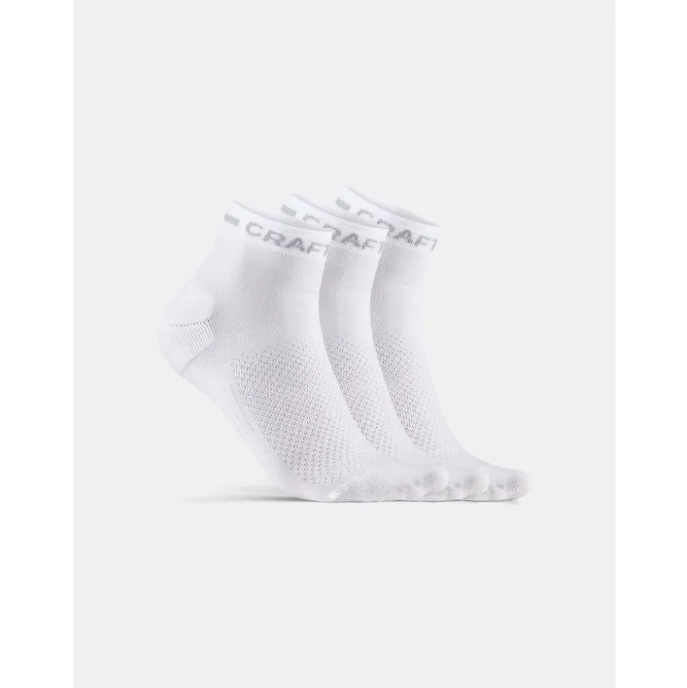 Craft CORE Dry Shaftless Sock 3-Pack White 34/36