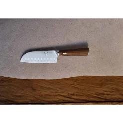 Crafts by Cosy & Trendy Couteaux & Co Santokumes 12,5cm Walnoten Handvat