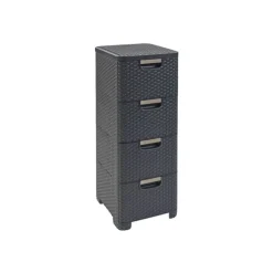 Curver Natural Style Ladesysteem 4lades Anthrac Iet 4x14l 33x38xh79cm