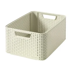 Curver Natural Style Mandje Medium Vintage Wit 38x29x17