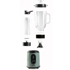 Domo Blend & Balance blender met glazen kan van 1,5 L en beker - 800 W - groen