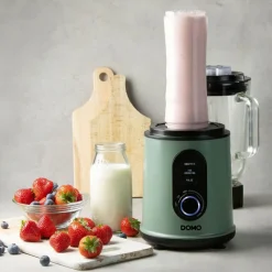 Domo Blend & Balance blender met glazen kan van 1,5 L en beker - 800 W - groen