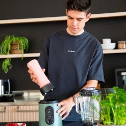 Domo Blend & Balance blender met glazen kan van 1,5 L en beker - 800 W - groen