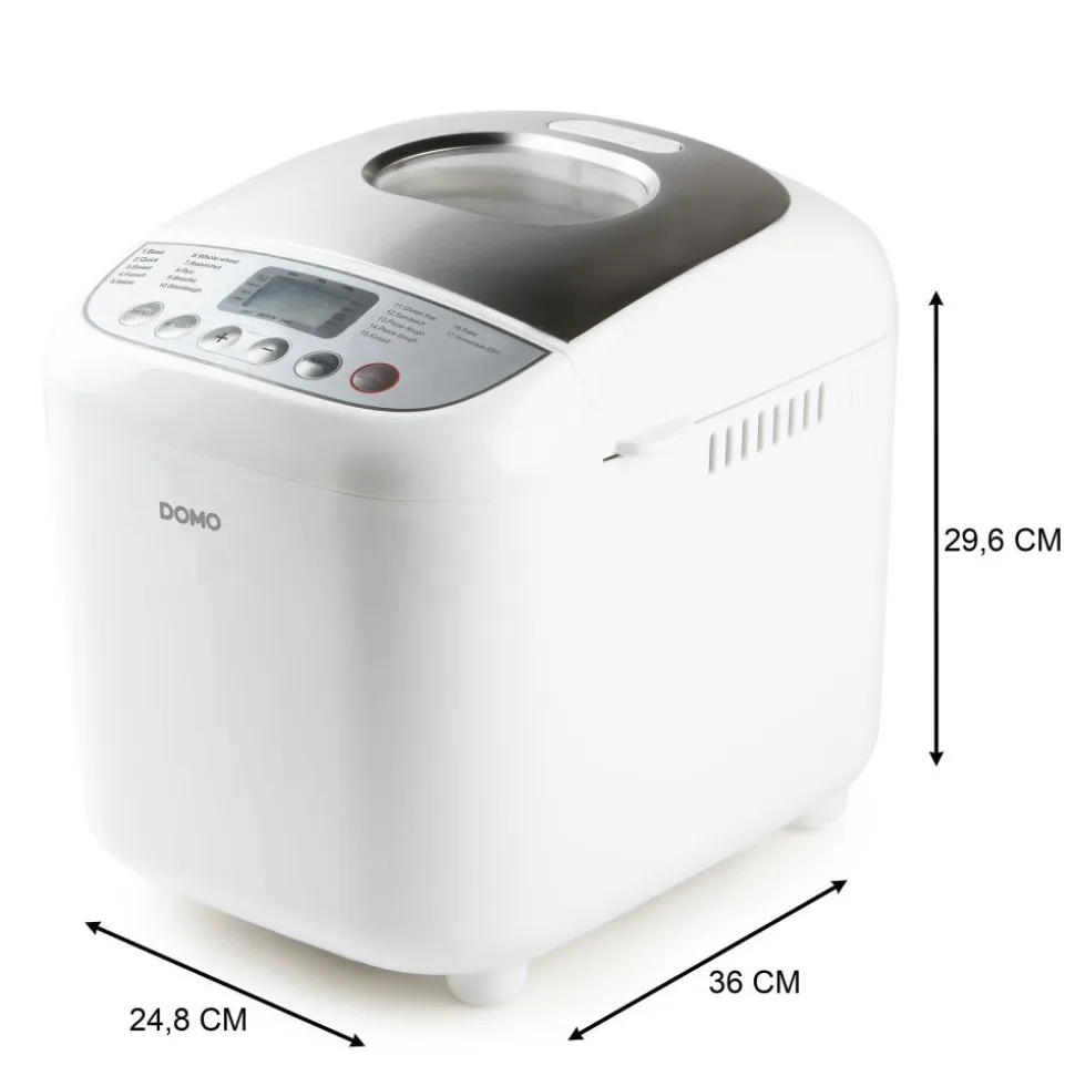 Domo Broodbakmachine 500-750-1000gr - 17 programma's - incl. glutenvrij programma
