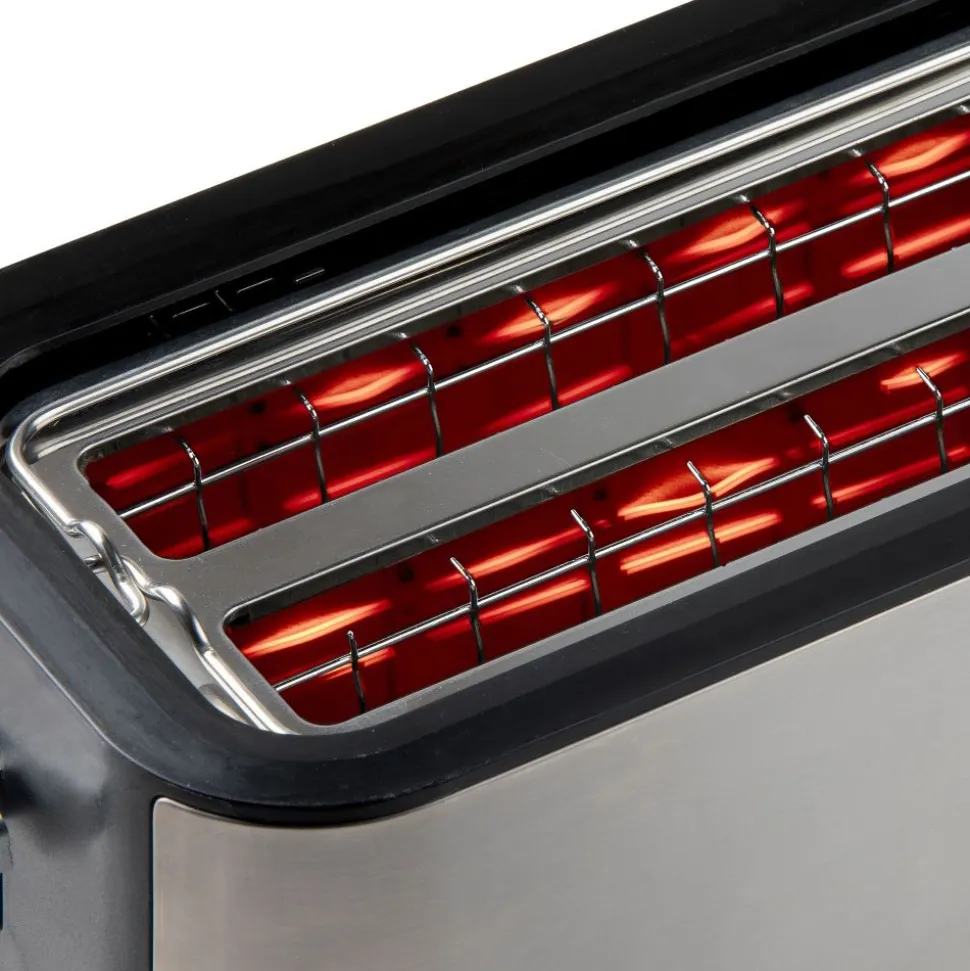 Domo Broodrooster voor 4 toasts incl. ingebouwd broodjesrek