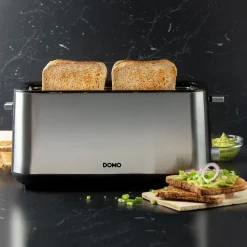 Domo Broodrooster voor 4 toasts incl. ingebouwd broodjesrek