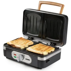 Domo DO9278C Snackmaker 3-in-1: croque-wafel-grill inky black