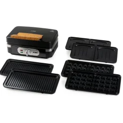 Domo DO9278C Snackmaker 3-in-1: croque-wafel-grill inky black